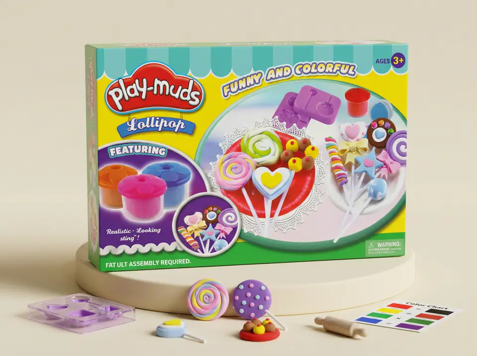Play muds (lolipops)