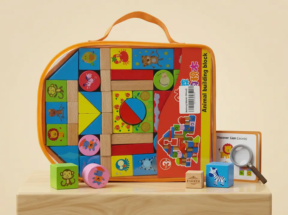 Wood building blocks