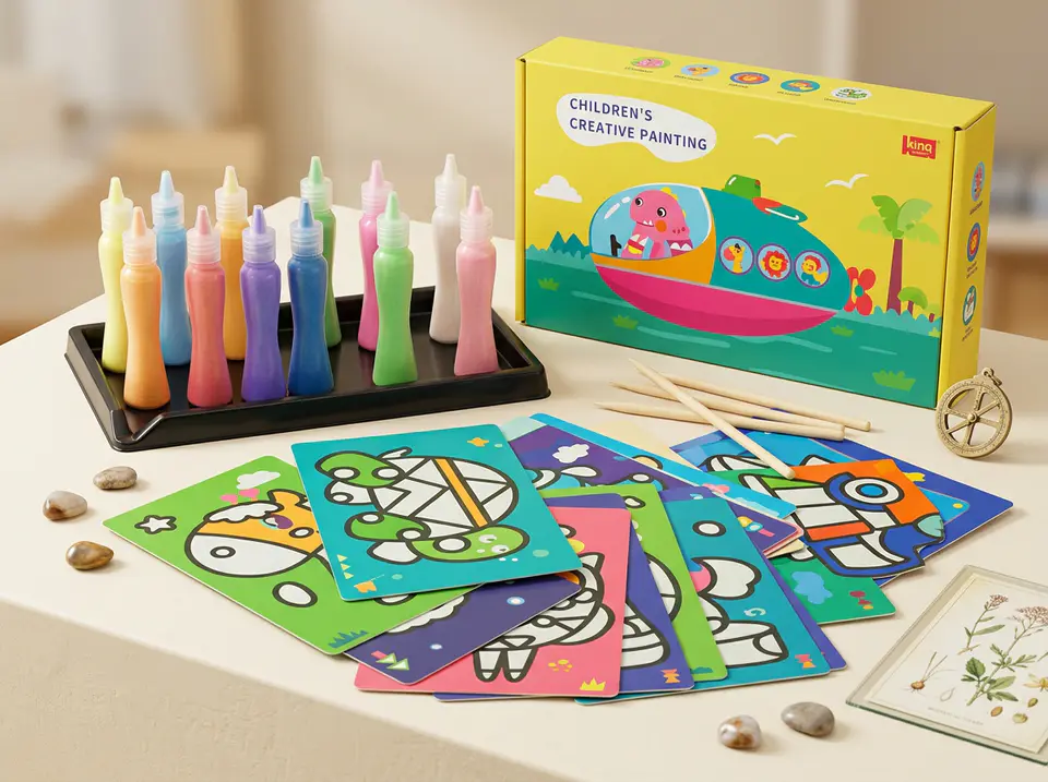 24 sand draw (children creative drawing)