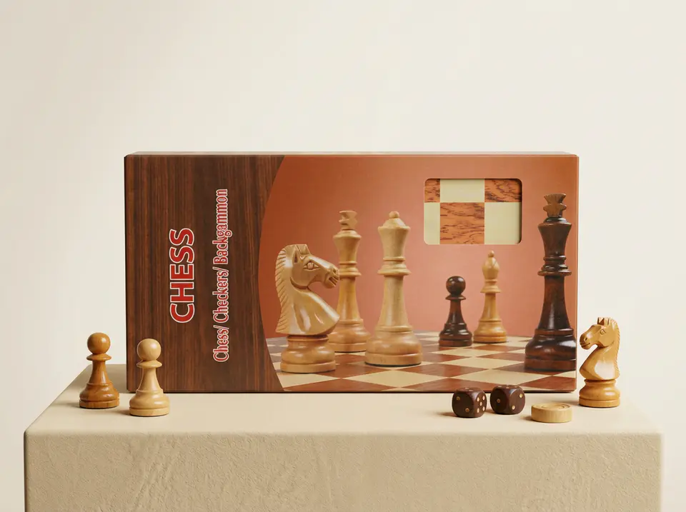 chess 3 in 1 Waxmatbi brown