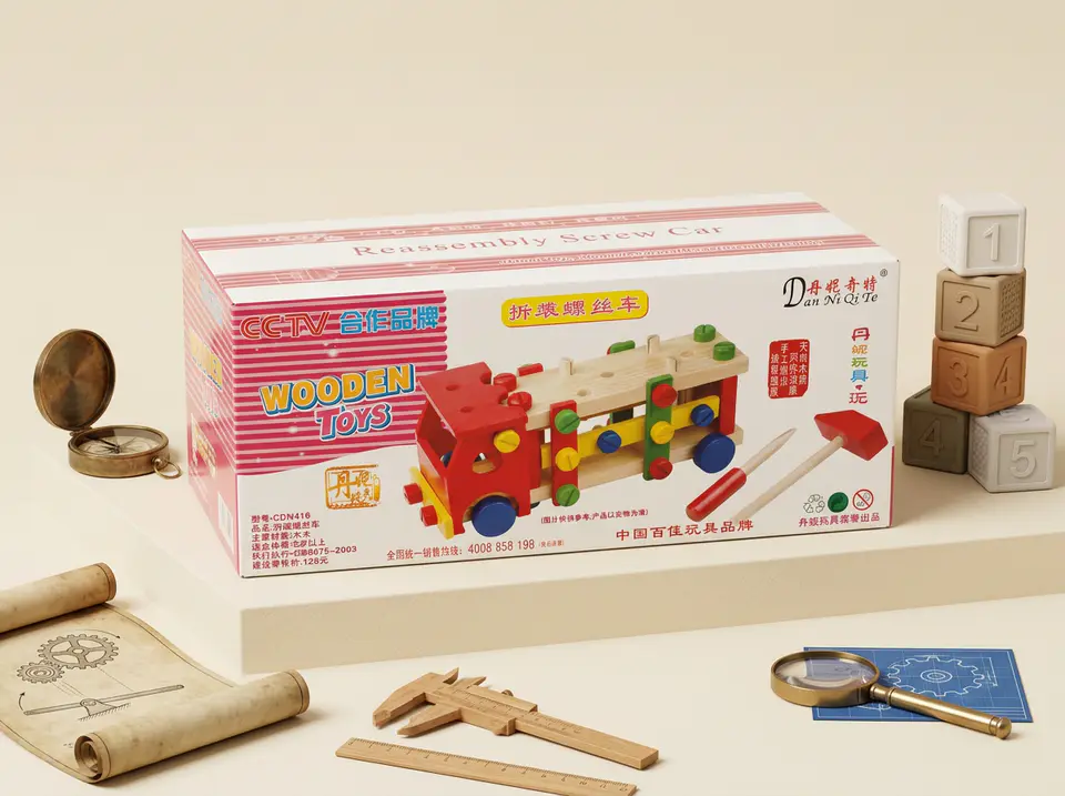 reassembly screwcar – wooden toys