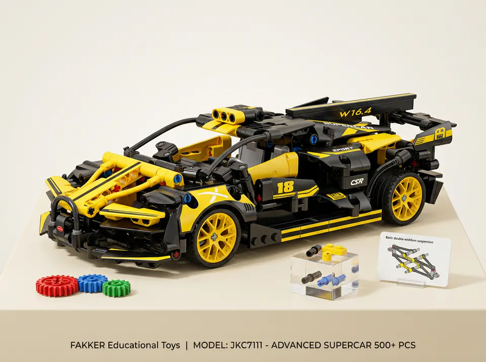 Lego car 500+ pcs (Yellow) JKC7111
