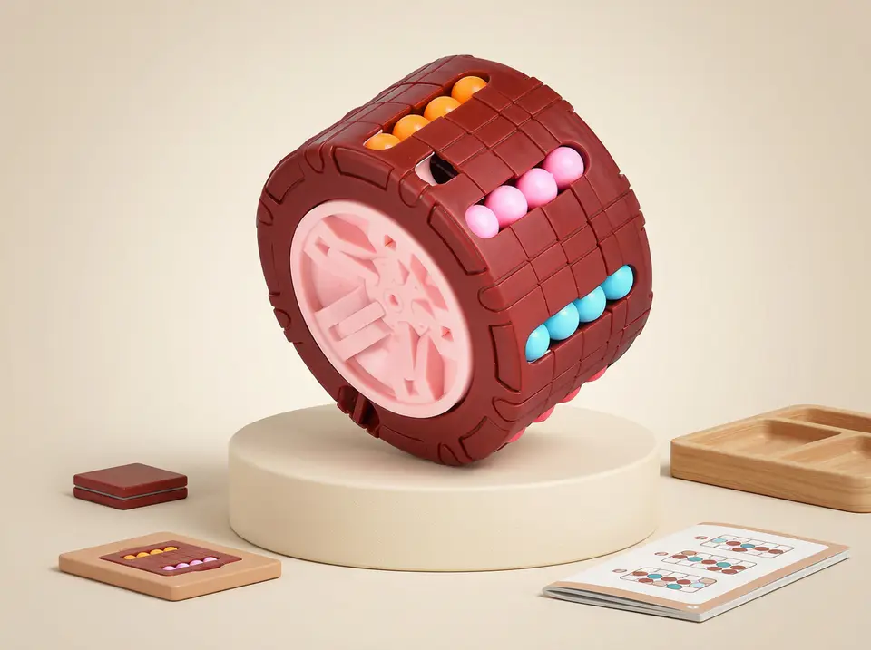 cube with beads