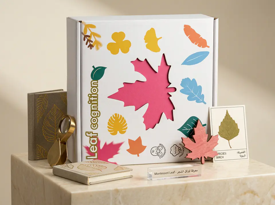 معرفة اوراق الشجر cognition Montessori Leaf